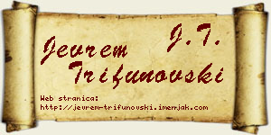 Jevrem Trifunovski vizit kartica
